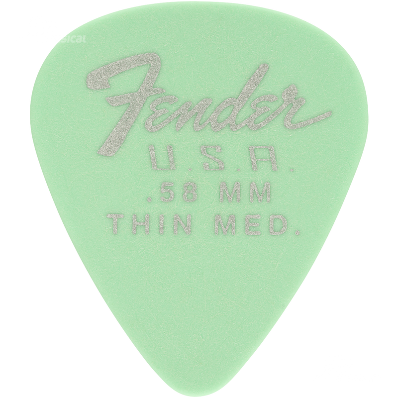 Fender 1987351750 351 Shape Dura-Tone Delrin Picks Surf Green .58 - JP Musical