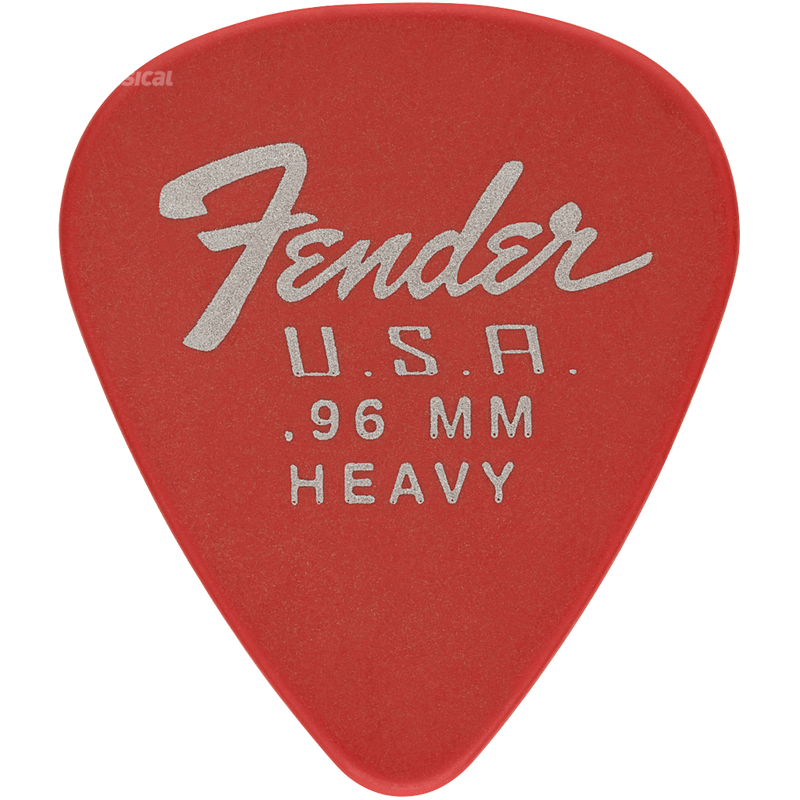 Fender 1987351900 351 Shape Dura-Tone Delrin Picks Fiesta Red .96 - JP Musical