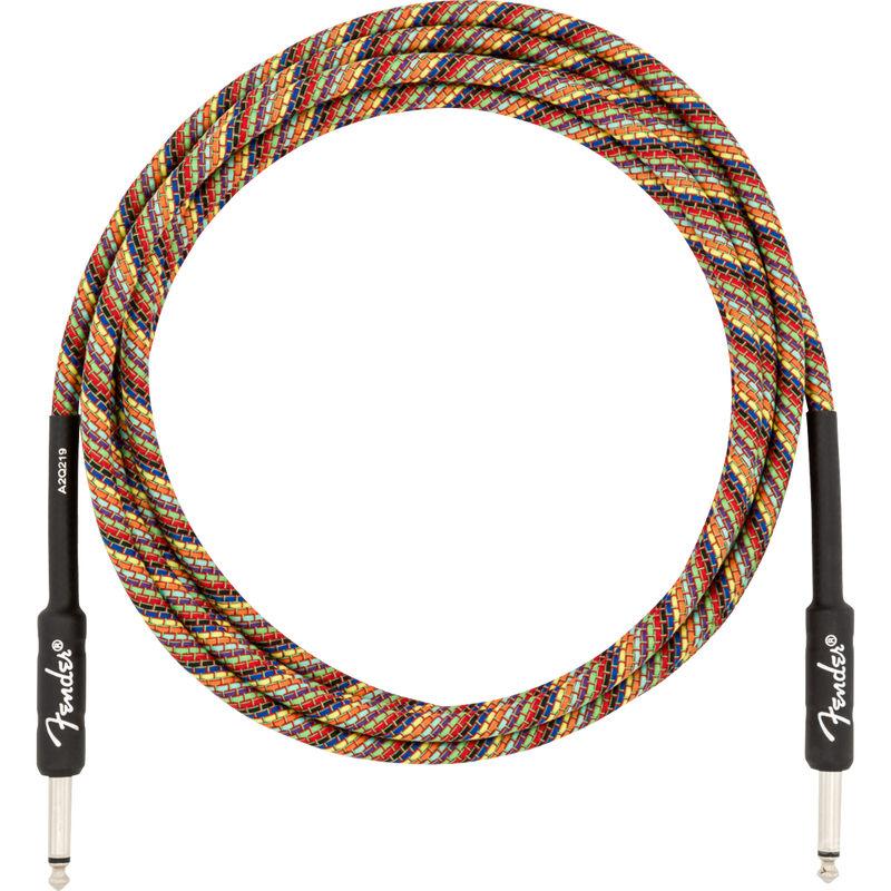 Fender 0990910299 Festival Instrument Cable Straight/Angle 10' Pure Hemp Rainbow - JP Musical