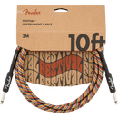 Fender 0990910299 Festival Instrument Cable Straight/Angle 10' Pure Hemp Rainbow - JP Musical