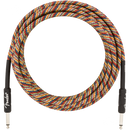 Fender 0990918299 Festival Instrument Cable Straight/Angle 18.6' Pure Hemp Rainbow - JP Musical