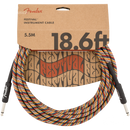 Fender 0990918299 Festival Instrument Cable Straight/Angle 18.6' Pure Hemp Rainbow - JP Musical