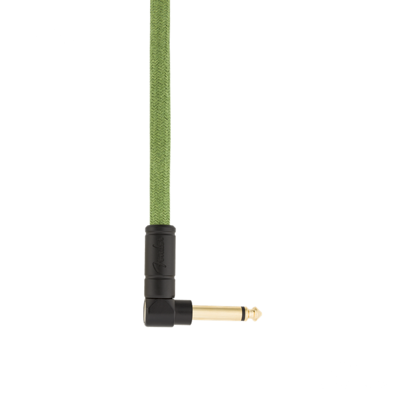 Fender 0990910062 Festival Instrument Cable Straight/Angle 10' Pure Hemp Green - JP Musical