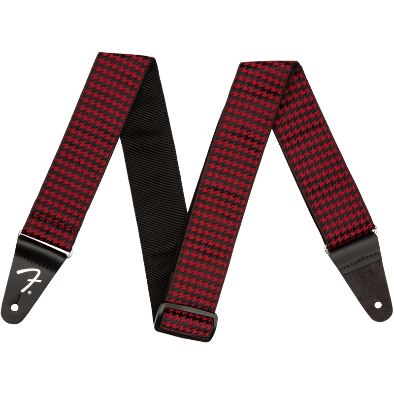 Fender 0990709009 Houndstooth Jacquard Strap Red - JP Musical