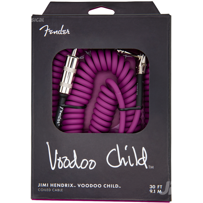 Fender 0990823001 Jimi Hendrix Voodoo Child Coil Instrument Cable Straight/Angle 30' Purple - JP Musical