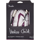 Fender 0990823002 Jimi Hendrix Voodoo Child Coil Instrument Cable Straight/Angle 30' White - JP Musical