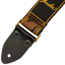 Fender 0990680003 Legacy Vintage Monogram Strap Black/Yellow & Brown - JP Musical