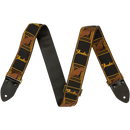 Fender 0990680003 Legacy Vintage Monogram Strap Black/Yellow & Brown - JP Musical