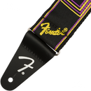 Fender 0990681306 Neon Monogrammed Strap Purple and Yellow - JP Musical