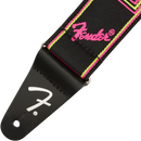 Fender 0990681304 Neon Monogrammed Strap Pink and Yellow - JP Musical