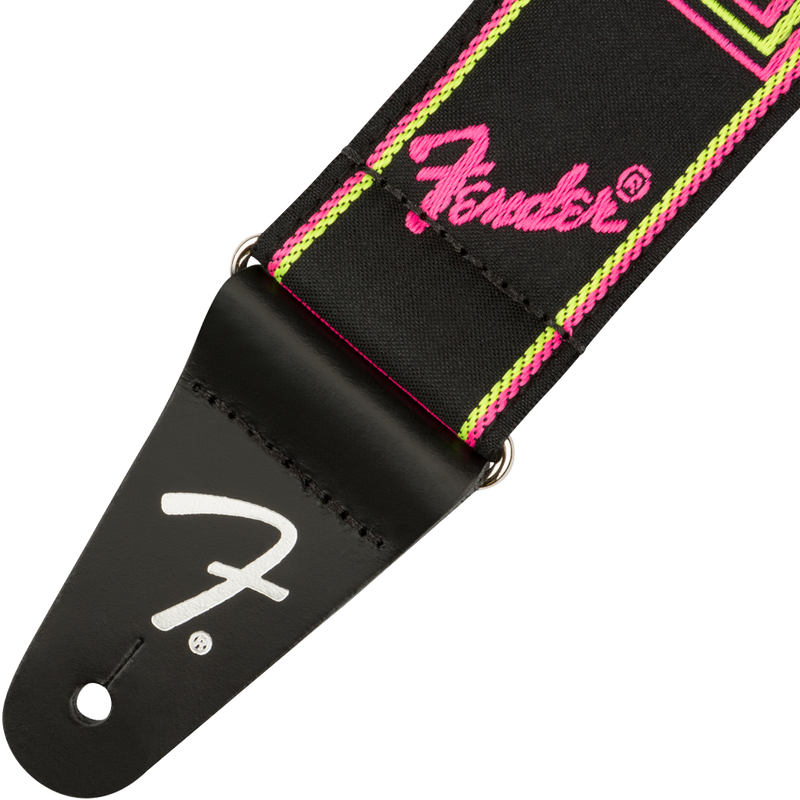 Fender 0990681304 Neon Monogrammed Strap Pink and Yellow - JP Musical