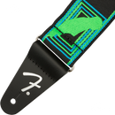 Fender 0990681303 Neon Monogrammed Strap Blue and Green - JP Musical