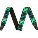 Fender 0990681303 Neon Monogrammed Strap Blue and Green - JP Musical