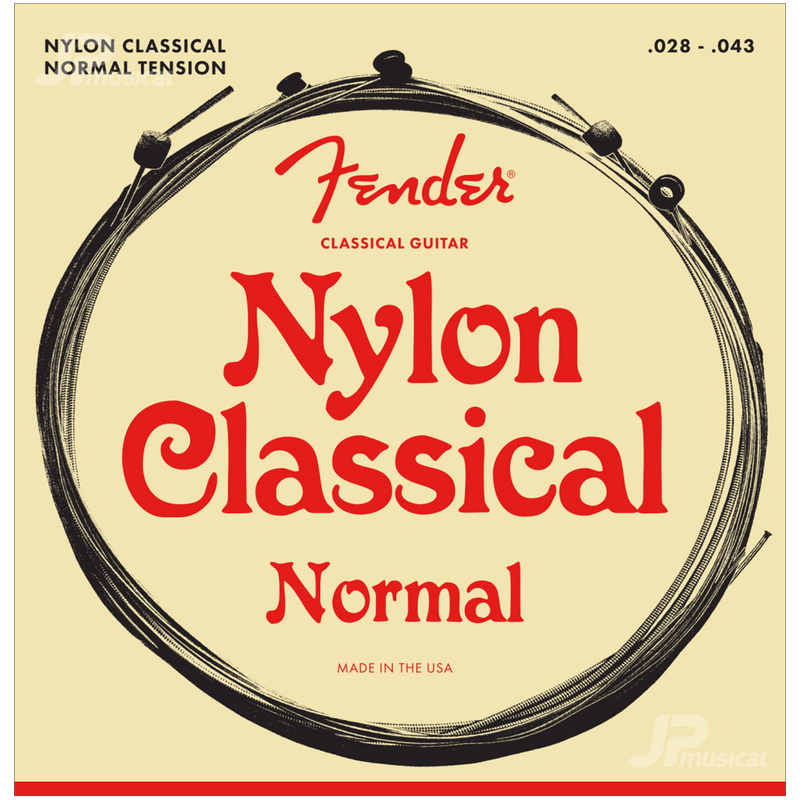 Fender 0730130400 Nylon Classical Acoustic Strings 130 Clear/Silver Ball End - JP Musical