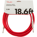 Fender 0990520010 Original Series Instrument Cable 18.6' Fiesta Red - JP Musical