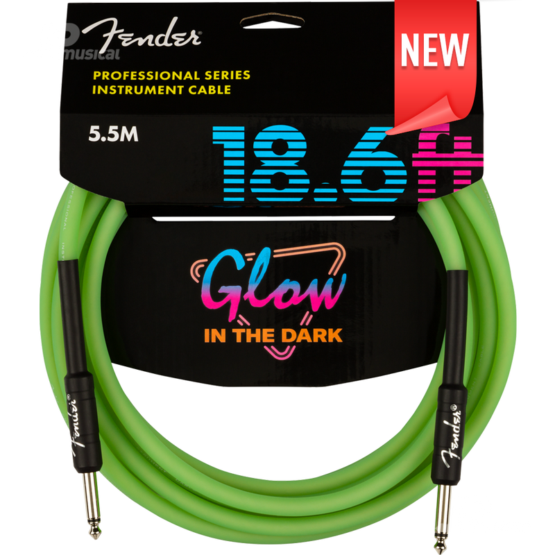 Fender 0990818119 Pro Glow in the Dark Cable 18.6' Green - JP Musical