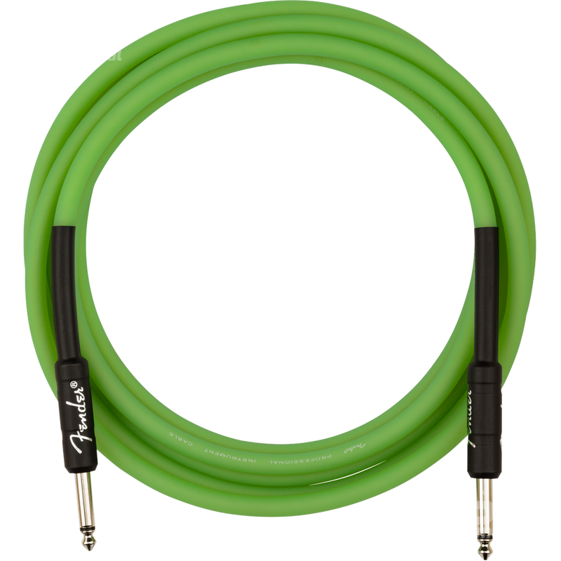 Fender 0990810119 Pro Series Glow in the Dark Cable 10' Green - JP Musical