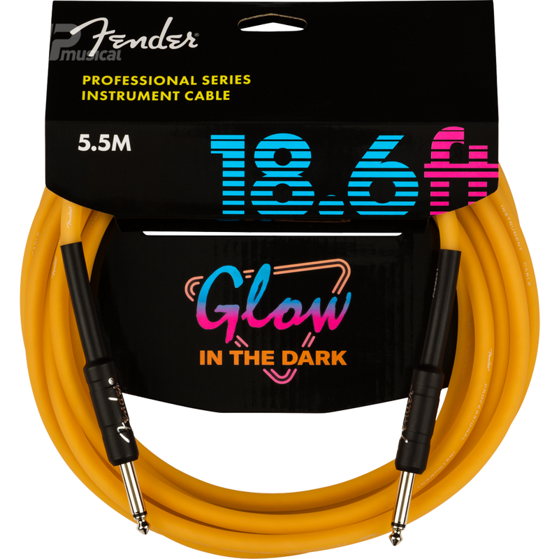 Fender 0990818113 Pro Glow in the Dark Cable 18.6' Orange - JP Musical