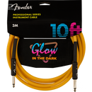 Fender 0990810113 Pro Series Glow in the Dark Cable 10' Orange - JP Musical