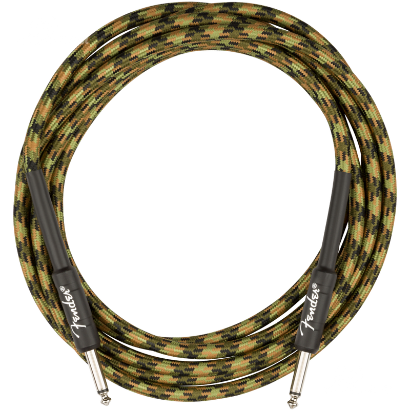 Fender 0990818176 Pro Series Instrument Cable 18.6' Woodland Camo - JP Musical