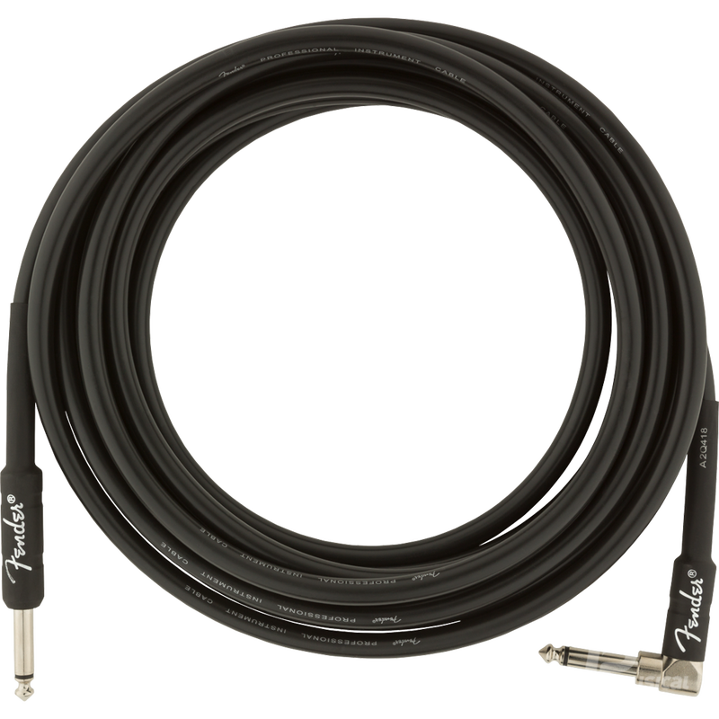 Fender 0990820059 Pro Series Instrument Cable Straight/Angle 15' Black - JP Musical
