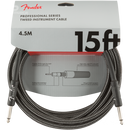 Fender 0990820065 Pro Series Instrument Cable 15' Gray Tweed - JP Musical
