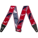Fender 0990686009 WeighLess Monogram Strap Red/White/Blue - JP Musical