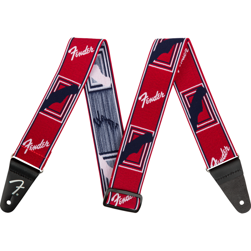 Fender 0990686009 WeighLess Monogram Strap Red/White/Blue - JP Musical