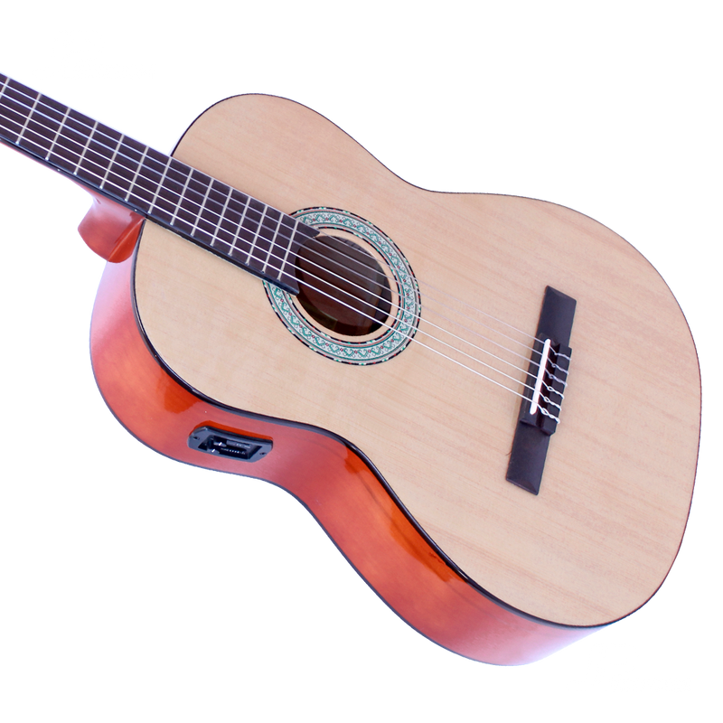 GUITARRA CLASICA A/E CASTAÑEDA CSTCGN1 W/BAG - JP Musical