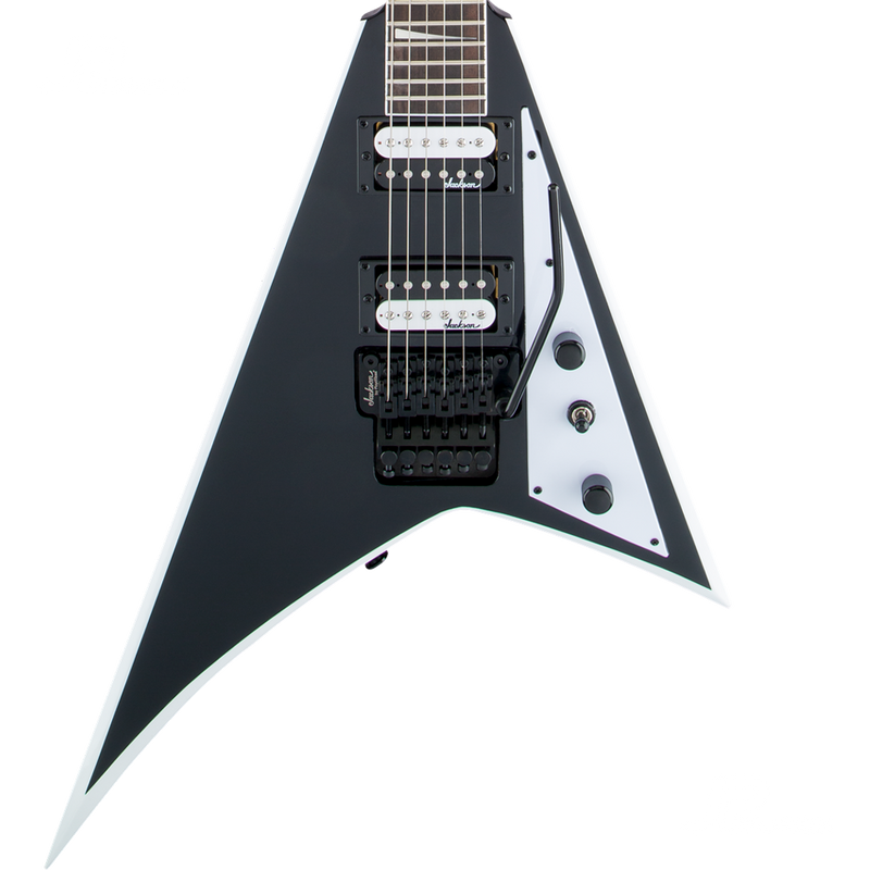 GUITARRA ELECTRICA JACKSON 2910137572 JS32 RR AH FB BLACK WHITE BEVELS - JP Musical