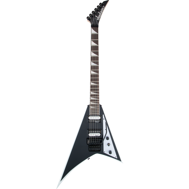 GUITARRA ELECTRICA JACKSON 2910137572 JS32 RR AH FB BLACK WHITE BEVELS - JP Musical