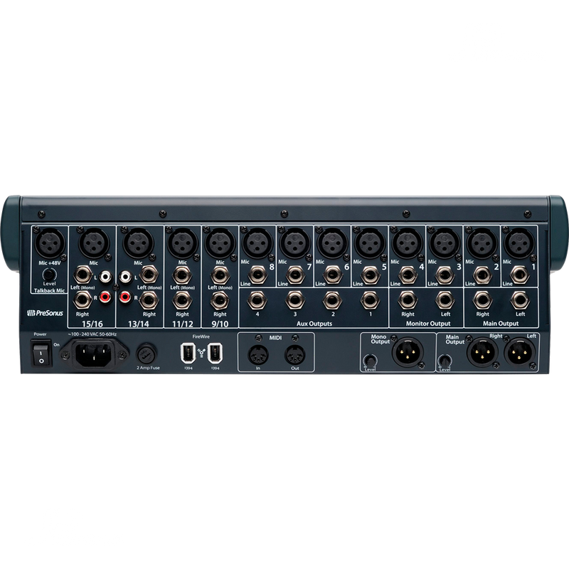 MEZCLADORA DIGITAL PRESONUS 2779200501 STUDIOLIVE CLSC 1602 MIXER - JP Musical