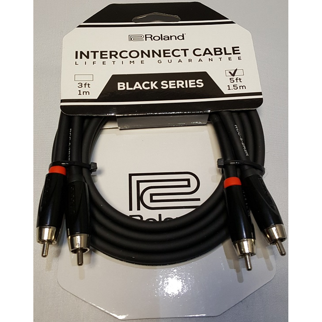 ROLAND RCC52R2R 5FT BLACK SERIES INTERCONNECT CABLE DUAL RCA RCA