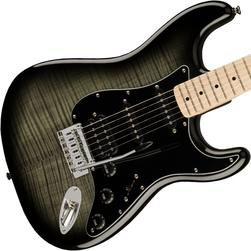 Squier 0378153539 Affinity Series Stratocaster FMT HSS Maple Fingerboard Black Burst - JP Musical