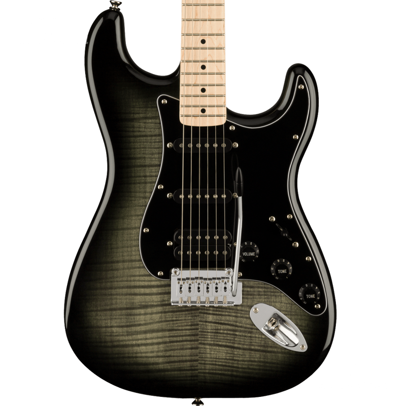 Squier 0378153539 Affinity Series Stratocaster FMT HSS Maple Fingerboard Black Burst - JP Musical