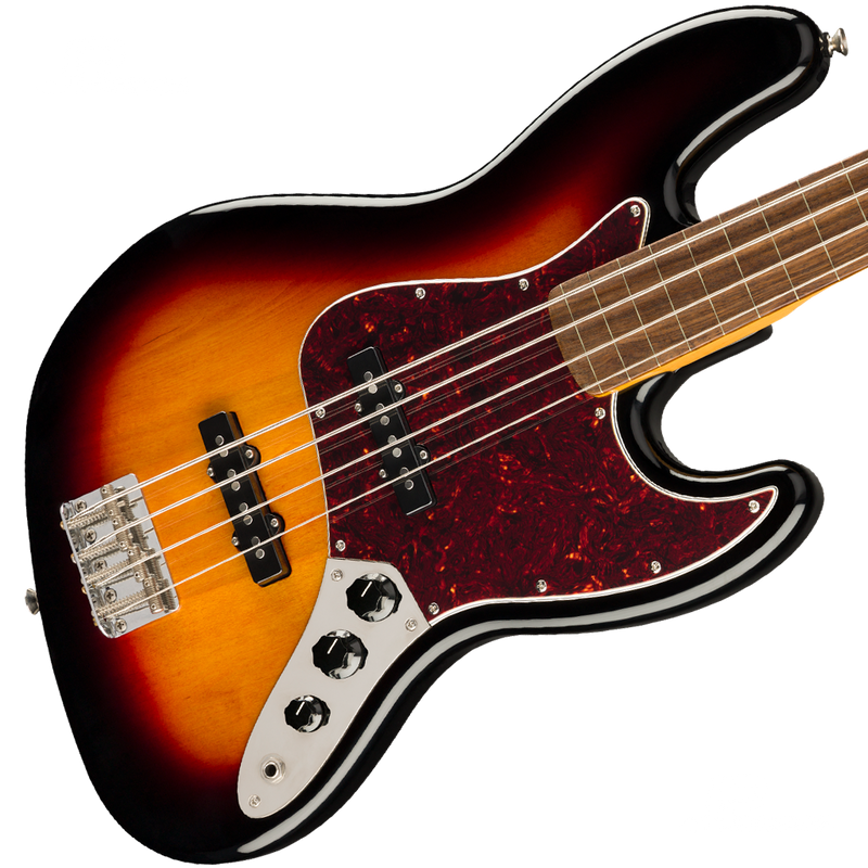 Squier 0374531500 Classic Vibe '60s Jazz Bass Fretless Laurel Fingerboard 3-Tone Sunburst - JP Musical