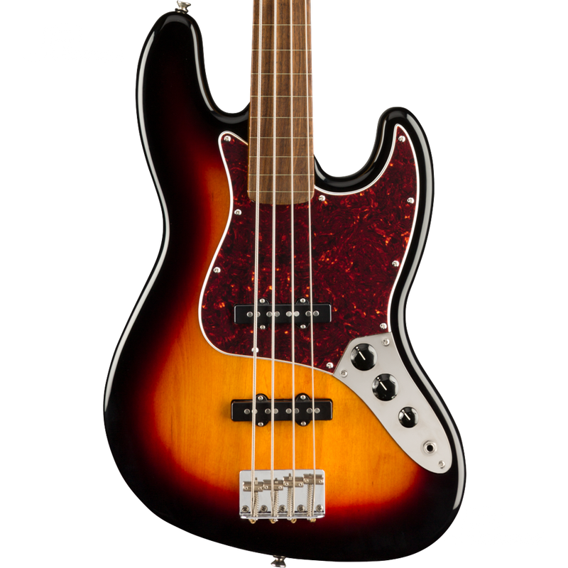 Squier 0374531500 Classic Vibe '60s Jazz Bass Fretless Laurel Fingerboard 3-Tone Sunburst - JP Musical