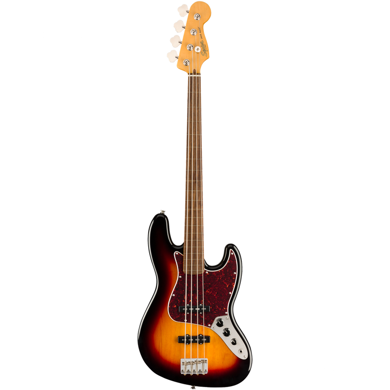 Squier 0374531500 Classic Vibe '60s Jazz Bass Fretless Laurel Fingerboard 3-Tone Sunburst - JP Musical
