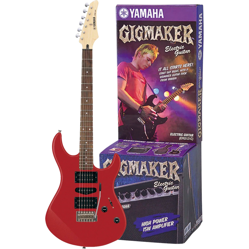 PAQ. DE GUITARRA ELECTRICA YAMAHA PAQERG121GPIIMR ROJA - JP Musical